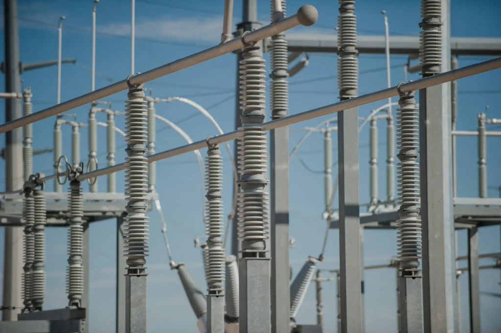 Electrical substation equipment and overhead power connections